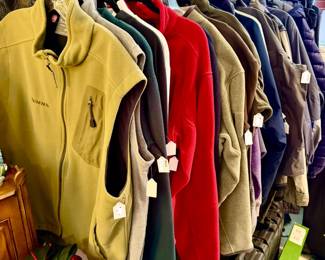 SIMS, REMINGTON, ORVIS, CABELLAS, PATAGONIA, NORTHFACE.