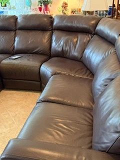 Beautiful sectional that can be taken apart for easy moving.