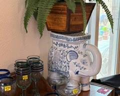 Elephant plant stand along with the many choices of faux greenery are waiting for you to add to your decor.  