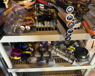 TENNIS STUFF.    WEIGHT   Hand weights  VERY ACTIVE PEOPLE!!!