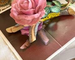 Delicate flower would make a great mantel piece.