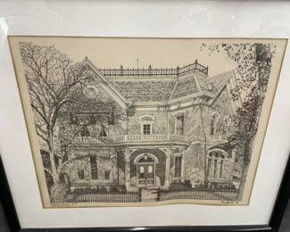Framed Architectural Print "Fones House 1878"