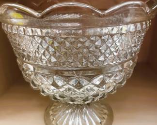  Pressed Glass Footed Compote 1 PCS