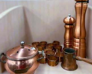 Mixed Copper Kitchen & Decor Items Group 16 PCS