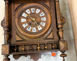 Antique German Black Forest Style Wall Clock