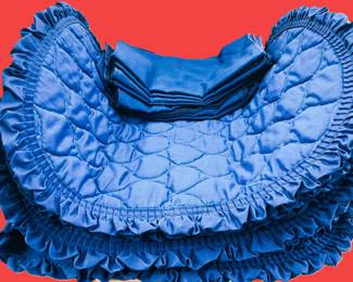 Blue Quilted Placemat & Cloth Napkin Set 23 PCS