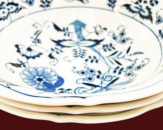 Blue Danube Japan "Blue Onion" Soup Bowl Set 3 PCS
