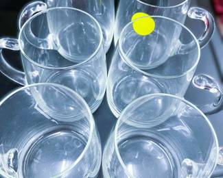Clear Glass Mugs or Coffee Cups Set 6PCS