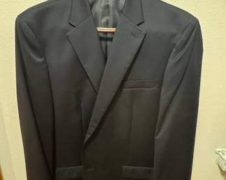 Men's Navy Blue Wool Blend Blazer