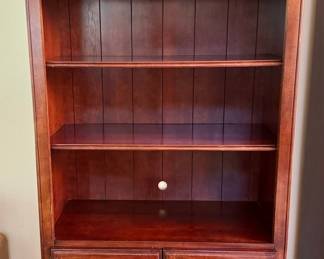 Broyhill Cherry Wood Bookcase with Cabinet