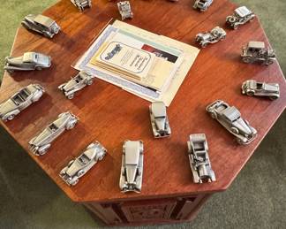 Collection of Danbury Mint Pewter Classic Cars