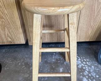 PJ Wood Classic Round-Seat 24" Tall Kitchen Counter Stool