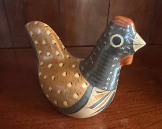 Tonala Folk Art Ceramic Bird Figurine
