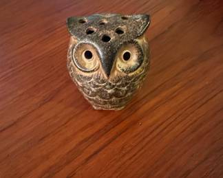 Vintage Ceramic Owl Candle Holder