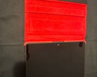Red Folio Case with Elastic Strap and Stylus Holder for iPad 10.2" (9th Gen)
