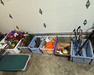Assorted Holiday Decor and Mobility Aids