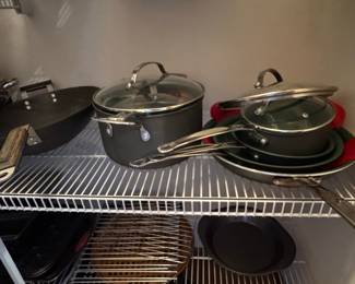 Assorted Cookware Set with Wok, Baking Sheets, and Cast Iron Skillet