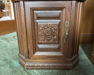Vintage Octagonal Cabinet Side Table