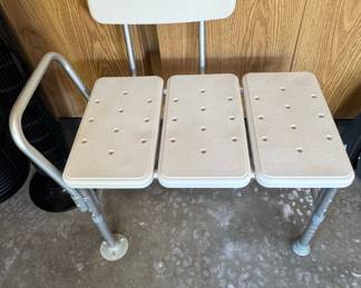 Drive Medical Splash Defense Transfer Bench with Curtain Guard Protection