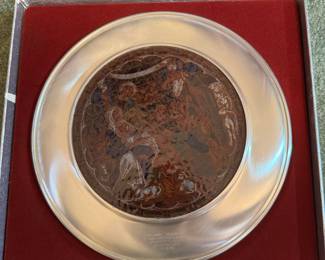 1983 Stained Glass Christmas Plate "The Shepherds at Bethlehem"