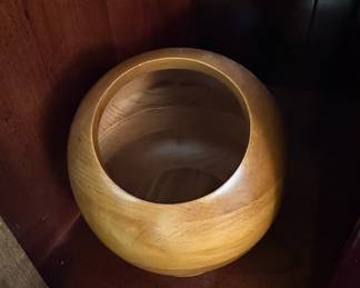 Hand-Turned Maple Wood Bowl