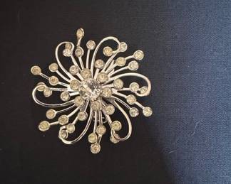 Sarah Coventry Starburst Rhinestone Brooch