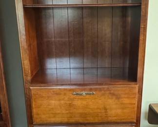 Vintage Ethan Allen Secretary Desk with Hutch and Drawers