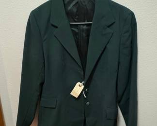 Men's Dark Green Wool Blazer