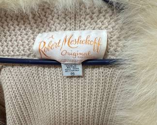 Robert Meshkoff Original Fur-Collared Cardigan