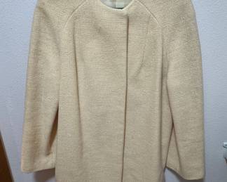 Cream Textured Boucle Jacket
