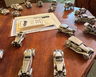 Collection of Danbury Mint Pewter Classic Cars
