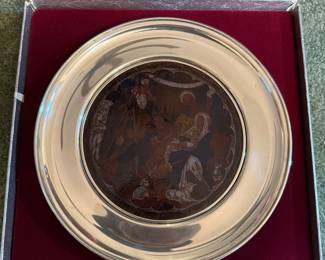 1983 Stained Glass Christmas Plate "The Shepherds at Bethlehem"