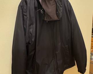 Men's Black Fleece-Lined Hooded Jacket