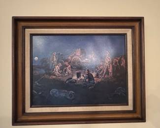 Charles Marion Russell Style "Laugh Kills Lonesome" Oil Painting