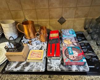 Vintage Copper Mugs and Baking Mixes