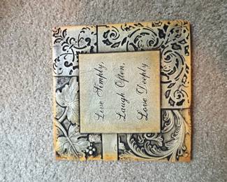 Live Simply, Laugh Often, Love Deeply Inspirational Wall Plaque