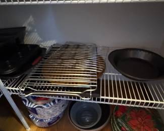 Vintage Baking Pans and Cooling Rack Set