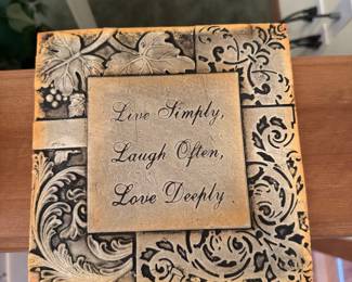 Live Simply, Laugh Often, Love Deeply Decorative Plaque