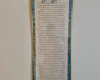 I've Learned That... Framed Print