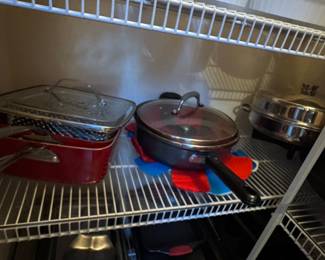 Multi-piece Cookware Set with Steamer and Air Fryer Basket