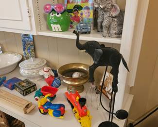 Elephants and Vintage toys