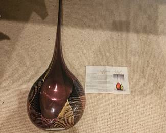Amazing Handblown Large Teardrop Glass Center piece by Magan Stevens