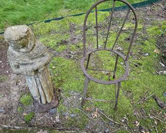 St Francis and small metal chair