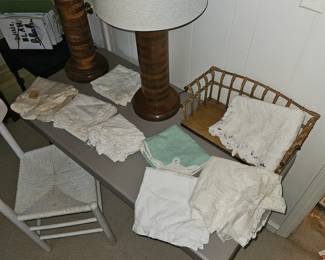 Various linen tablecloths