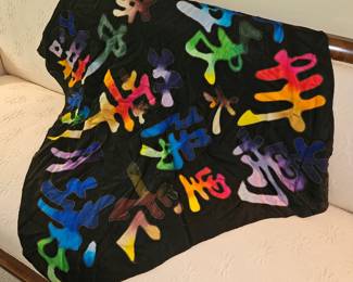 Silk Asian inspired scarf