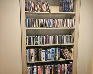 CD's, VHS and DVD's