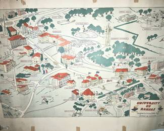 1951 University of Kansas campus map