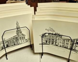 Paul Norton vintage St. Joseph landmarks pencil prints