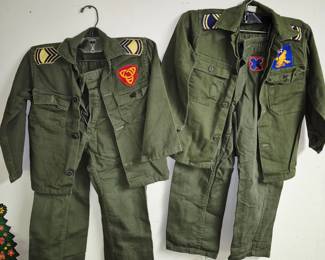 1960's boys military play uniforms