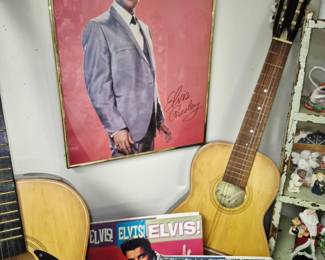 MCM Elvis poster and other Elvis collectibles